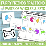 Identifying Fractions Lessons - Centers + Activities + Mat
