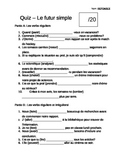 Futur simple quiz - regular and irregular verbs
