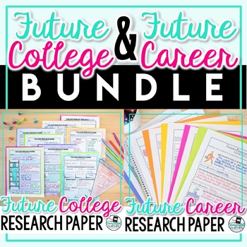 Preview of Future College and Future Career Research Paper Bundle