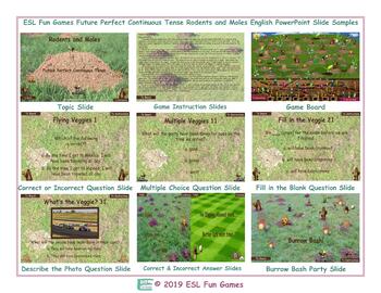 Future Perfect Continuous Tense Rodents And Moles English Powerpoint Game