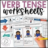 Verb Tense Worksheets for Speech Therapy with Visuals Less