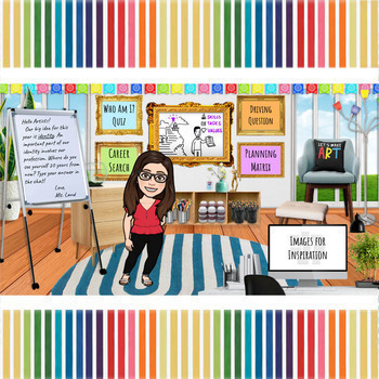 Preview of Future Self Drawing | Distance Learning 4 - Day Art Lesson w/ Bitmoji Classroom