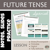 Future Tense in Spanish - Notes, Slides & Worksheet - Desc