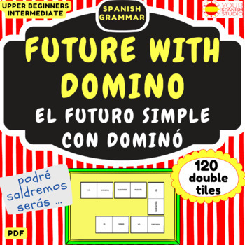Preview of Future simple in Spanish with domino 120 tiles El futuro simple con dominó