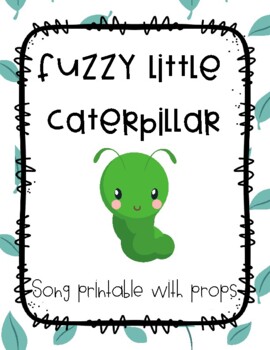 Preview of Fuzzy Little Caterpillar Poem with props