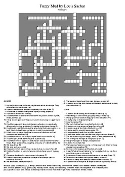 Fuzzy Mud Giant Vocabulary Crossword Puzzle by M Walsh TPT