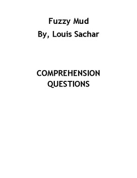 Preview of Fuzzy Mud Novel Study Comprehension Questions