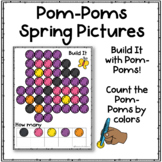 Fuzzy Pom Poms  Spring Pictures ~ Fine Motor Skills & Coun