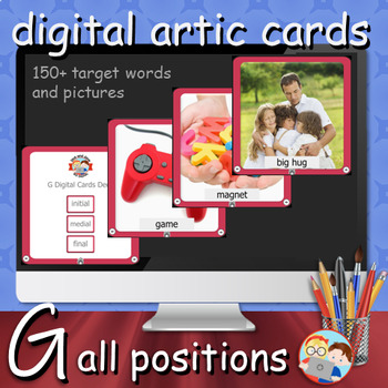 Preview of G All Positions Articulation Words - Speech Therapy - Digital