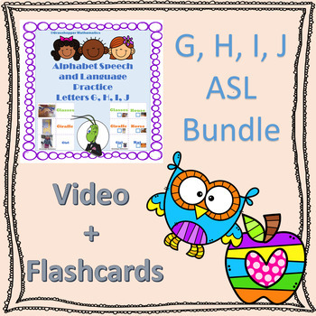 Preview of G, H, I, J ASL Video and Flashcards Bundle - Sign Langauge