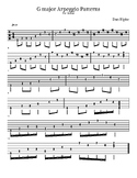 G Major Arpeggio Patterns - For Guitar