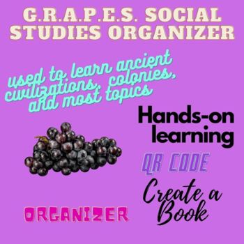 Preview of G.R.A.P.E.S. Social Studies Organizer (QR code included)