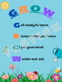 G.R.O.W Classroom Poster - Building Reading Awareness - WICOR