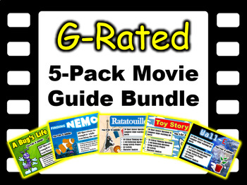 Preview of G-Rated 5-Pack Bundle - 5 Movie Guides with Extra Activities