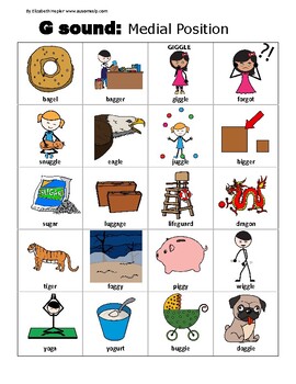 list of g words speech therapy