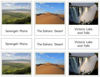 Preview of G009 (GOOGLE): AFRICA (7 great wonders) 3 part cards (3pgs) 