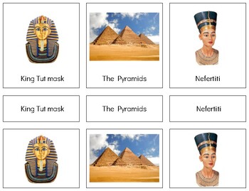 Preview of G018 (PDF): AFRICA|EGYPT 3 part cards (goes w\ TOOB objects) (4pgs)