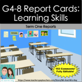 G4-8 Report Card Learning Skills Comments for Term 1 (Onta