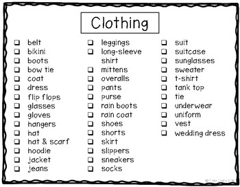 ABLLS-R ALIGNED ACTIVITIES G2 G4 Clothing Photo Labeling & Matching