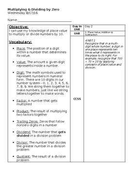 Preview of G4 | Mult. and Div. Using Place Value Knowledge | Guided Notes & Teacher Script