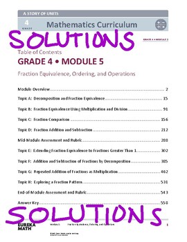 Preview of G4M5- Homework Solutions - Free Sample - Euerka Math