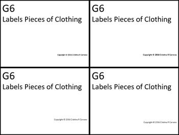 ABLLS-R ALIGNED ACTIVITIES G6 Label Clothing Items