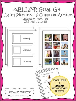 Preview of G8 Labeling Pictures of Common Actions
