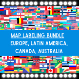 GA 6th SS Map Labeling Bundle - Europe, Latin America, Can