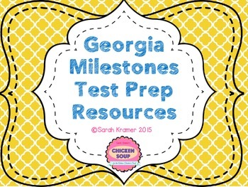 Preview of GA Milestones Test Prep Resources BUNDLE (BW & Colored Posters)