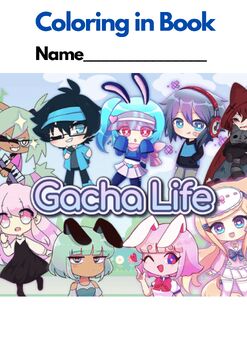 Preview of GACHA LIFE - Coloring in Book (22 pages) US Spelling