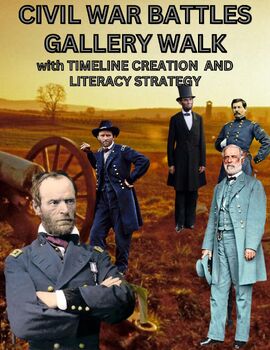 Preview of GALLERY WALK of CIVIL WAR BATTLES (Also includes Timelines, Worksheets and Keys)