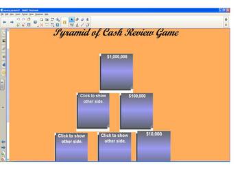 Preview of GAMES!  Money Pyramid Template--SMARTboard Game