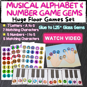 Preview of GAME GEMS: Musical Alphabet and Finger Numbers TEACHER CRAFT