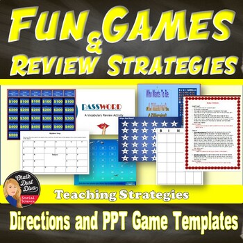 Preview of GAMES & REVIEW Strategies for Any Subject Area | Instructions & Templates