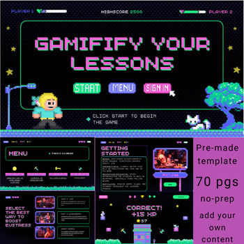 Preview of GAMIFY YOUR CLASSROOM | VIDEO GAME TEMPLATE