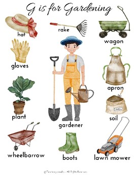 GARDENING POSTER+PUPPET by teachingoanda | TPT