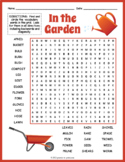 GARDENING Word Search Puzzle Worksheet Activity