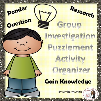 Preview of Group Investigation Puzzlement Activity Organizer