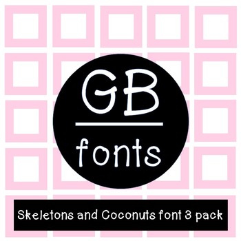 Preview of Fonts 3 pack - Skeletons and Coconuts