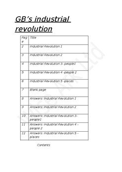 Preview of GB's industrial revolution-wordsearches