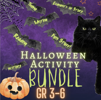 Preview of GC Halloween  Activities Bundle Grades 4-6 (Literacy-Based)