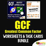 Greatest Common Factor Activity, GCF Puzzle Mystery Pictur
