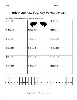 GCF Worksheet Bundle by Funsheets4math | Teachers Pay Teachers