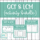 GCF & LCM Activity Mini-Bundle - 3 Fun Low-Prep Activities