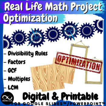 Preview of GCF & LCM Factors & Multiples Divisibility Rules Real World Math Mini Project