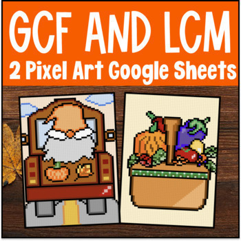 Preview of GCF & LCM Pixel Art | Greatest Common Factor Least Common Multiples | Google