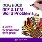 GCF & LCM Word Problems | Doodle Math: Twist on Color by N