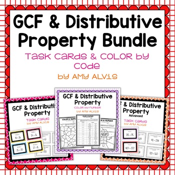 Preview of GCF and Distributive Property BUNDLE