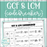 GCF and LCM Codebreaker Worksheet Fun and No-Prep Winter H