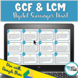 GCF and LCM Digital Scavenger Hunt Activity | Distance Lea
